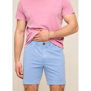 Chubbies 7" Everywear Shorts Men's Large Light Blue Elastic Waist Cotton Blend